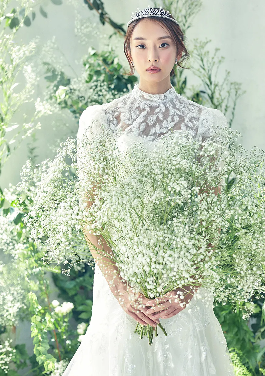 家族挙式のウェディングドレス