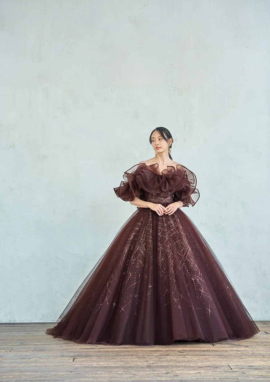 家族挙式のウェディングドレス