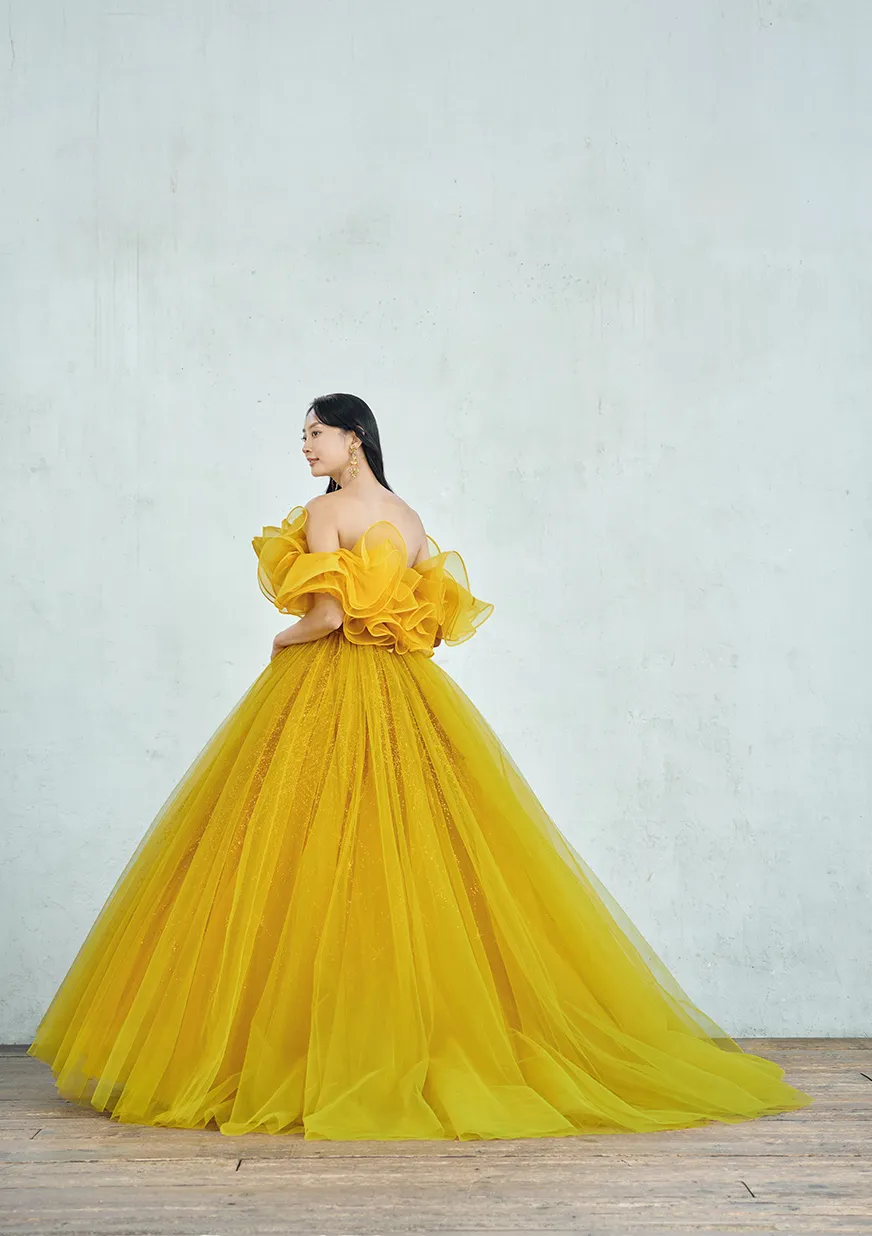 家族挙式のウェディングドレス