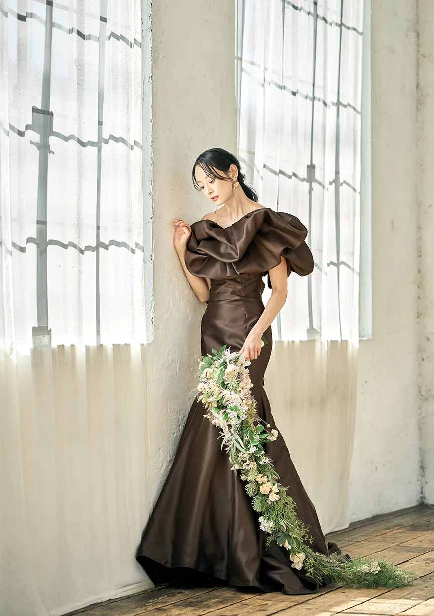 家族挙式のウェディングドレス