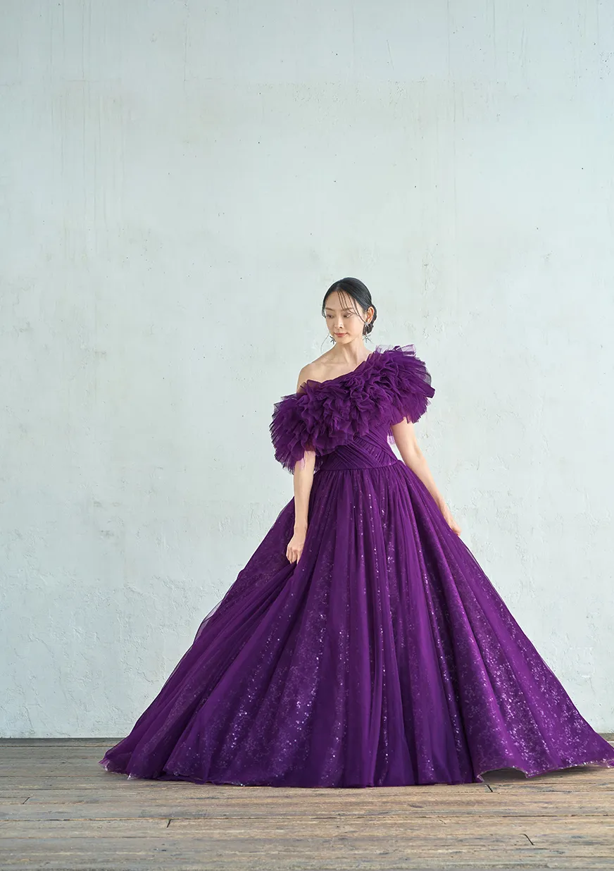 家族挙式のウェディングドレス